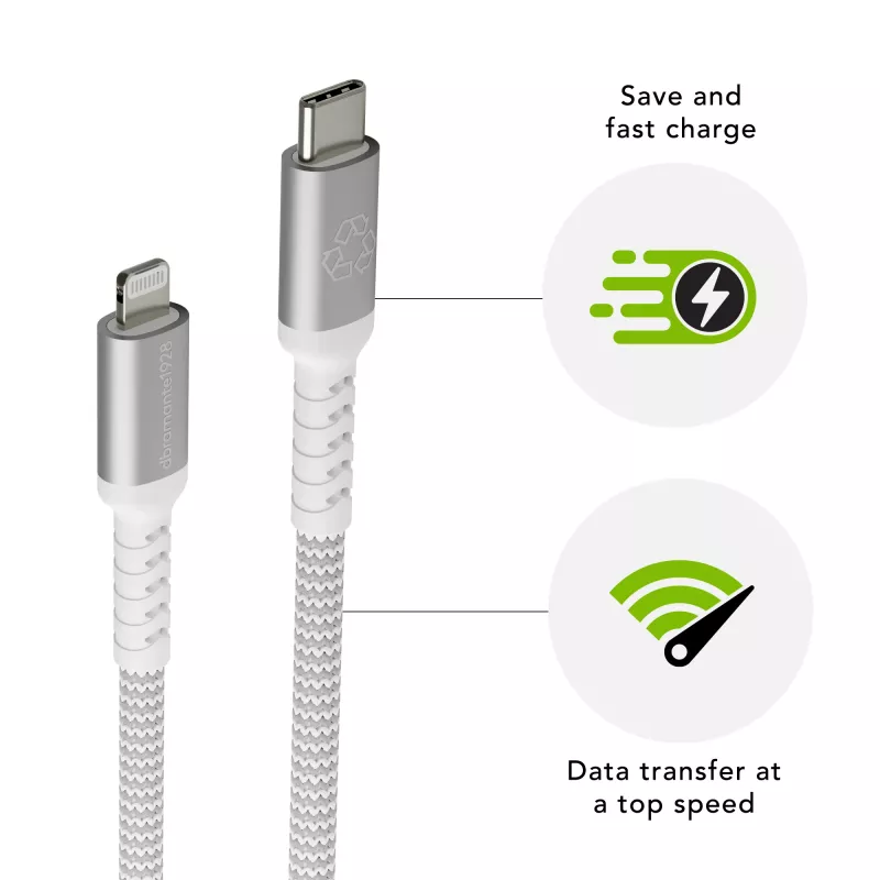 dbramante1928 re-charge Pro – BRD-Kabel 2m USB-C auf Lightning -W