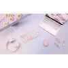 Kabellose ASUS Marshmallow KW100 75%-Bluetooth-Tastatur — QWERTZ Deutsch, Scherenschalter, Pink