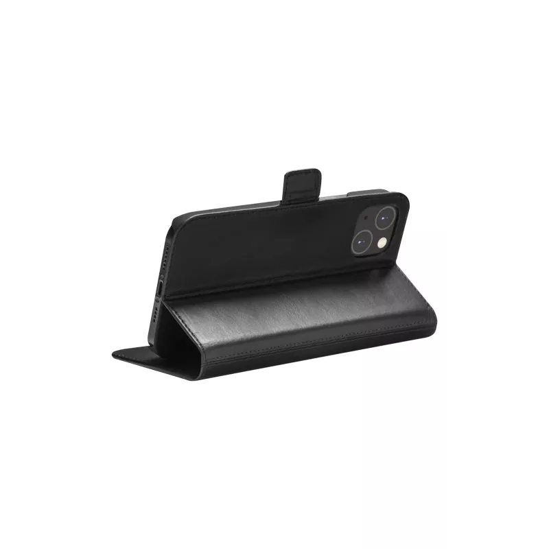 Wallet Case dbramante1928 Copenhagen für iPhone 14 Plus (6,7 Zoll) – Schwarz, 3 Kartenfächer, Tischaufsteller