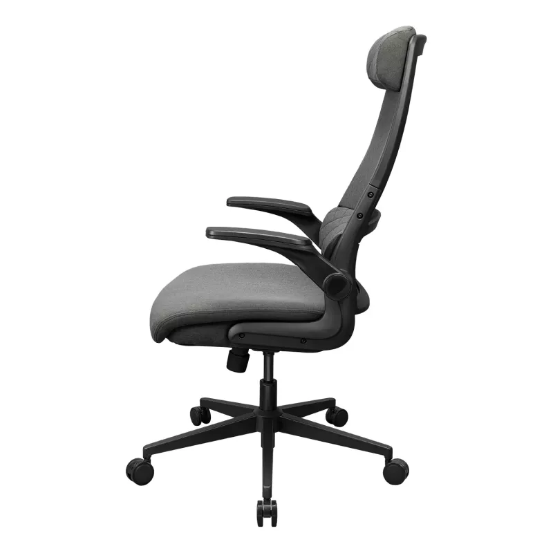 Büro-/Gaming-Stuhl Cougar Stryder — Sitz und Rückenlehne aus Stoff, grau, Stellfläche 710 × 675 mm, Höhe min. 115 cm