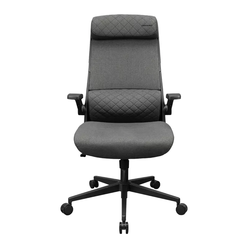 Büro-/Gaming-Stuhl Cougar Stryder — Sitz und Rückenlehne aus Stoff, grau, Stellfläche 710 × 675 mm, Höhe min. 115 cm