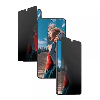 Displayschutzfolie PanzerGlass 2-Wege-Privatsphäre für Samsung New Galaxy S 2026 Plus — ultraweite PET-Folie mit FASTFIT