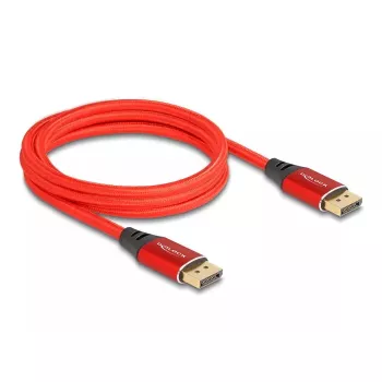 DeLOCK DisplayPort-Kabel 16K 60 Hz 2 m rot Metall