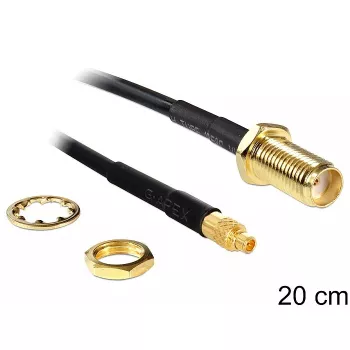 Koaxialkabel DeLOCK 88580 0,2 m SMA MMCX Schwarz
