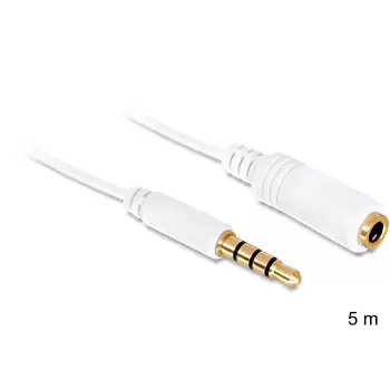 Audio-Kabel DeLOCK 3.5mm 5m Weiß