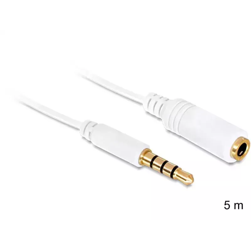 Audio-Kabel DeLOCK 3.5mm 5m Weiß
