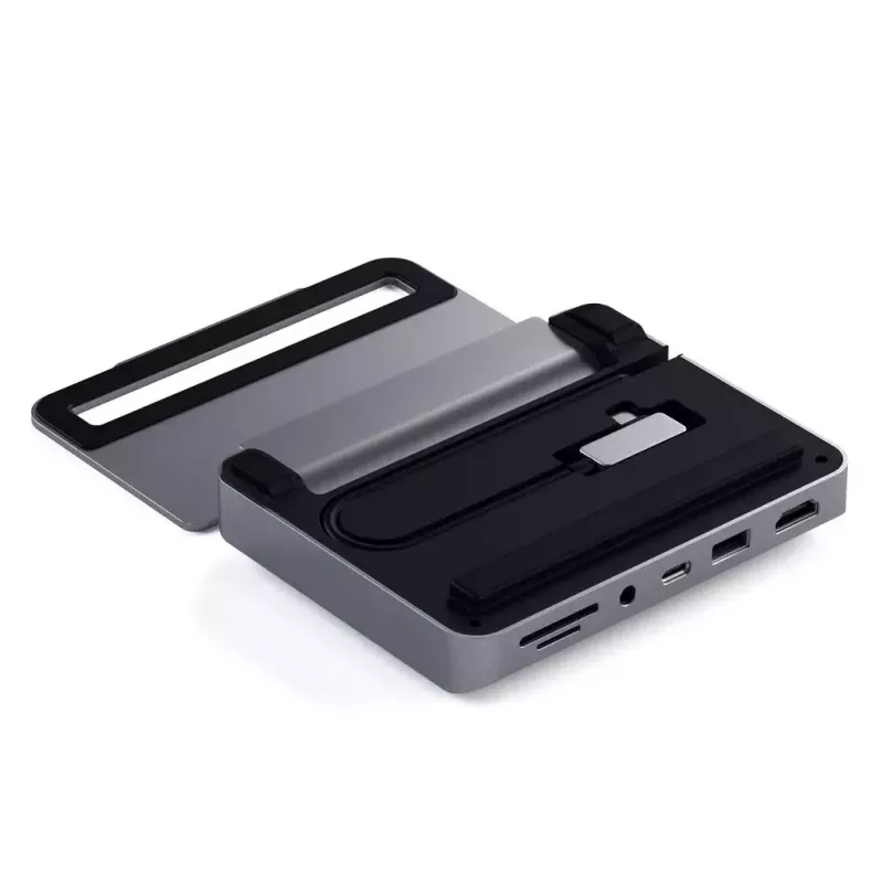 Laptop-Dock Satechi ST-TCSHIPM USB-C (USB 3.2 Gen 1) mit HDMI, SD/MicroSD, 60W PD, grau