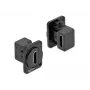 Delock 86786 D-Typ-Modul HDMI-A 90 Grad gewinkelt Buchse zu Buchse, Schwarz
