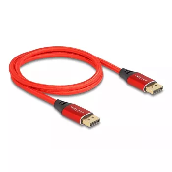 DeLOCK DisplayPort-Kabel 16K 60 Hz 1 m rot Metall
