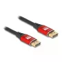 DeLOCK DisplayPort-Kabel 8K 60 Hz 1 m rot Metall
