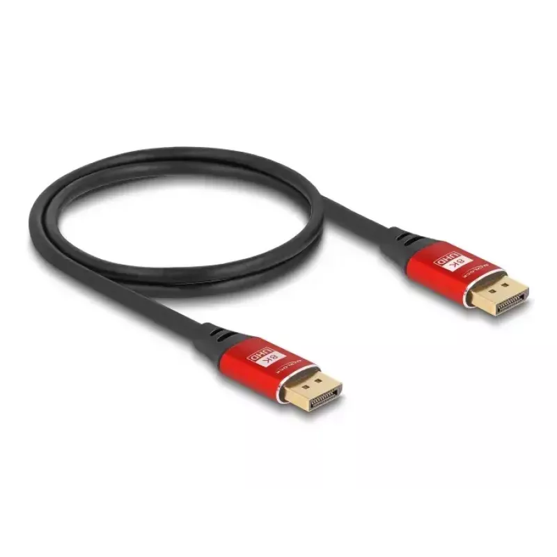 DeLOCK DisplayPort-Kabel 8K 60 Hz 5 m rot Metall