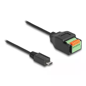 DELOCK USB 2.0 Kabel Typ Micro-B Stecker auf Klemmleistenadapter 15 cm