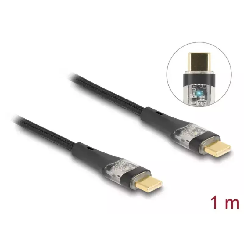 DELOCK USB 2.0 Daten- und Schnellladekabel 1m 100W Typ-C