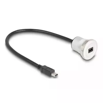 USB-Kabel DeLOCK 88186 0,3 m Mini-USB B Schwarz Silber