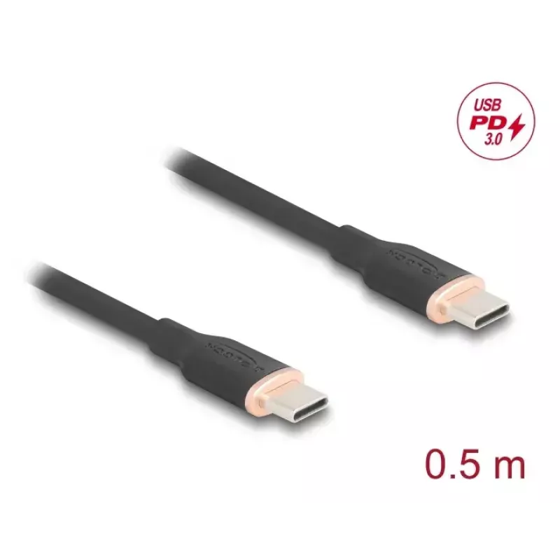 DeLOCK USB-Kabel USB 2.0 0,5 m USB-C Schwarz 81237