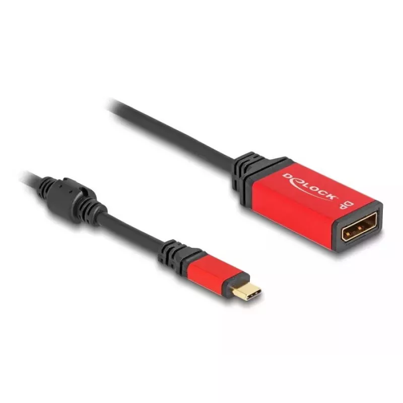DeLOCK USB Type-C auf DisplayPort Adapter 8K 30 Hz HDR Rot