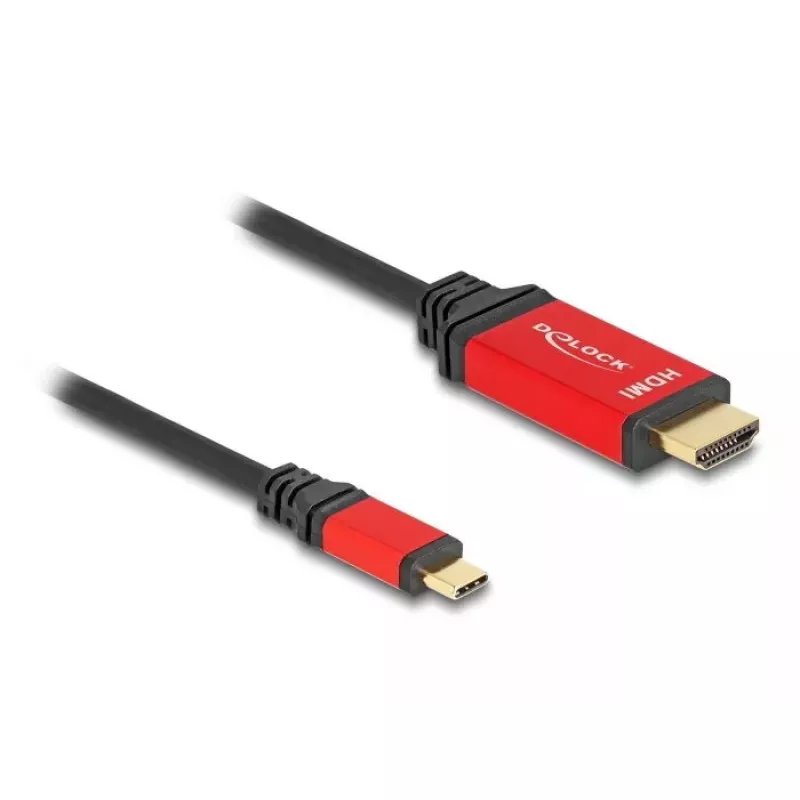 DeLOCK USB Type-C auf HDMI-Kabel DP Alt Mode 8K 60 Hz HDR 1 m Rot
