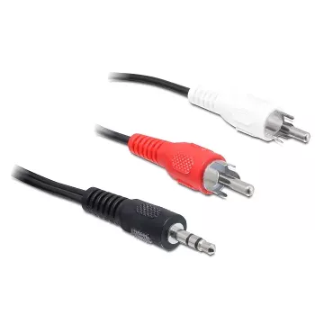 Audiokabel DeLOCK 84277 10m 3,5mm 2 x RCA Schwarz