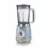 Ariete 583, Vintage Mixer mit 1,5 Liter Glaskrug, 4 Edelstahlklingen, 4 Geschwindigkeiten + Pulse, 1000 Watt, Blau