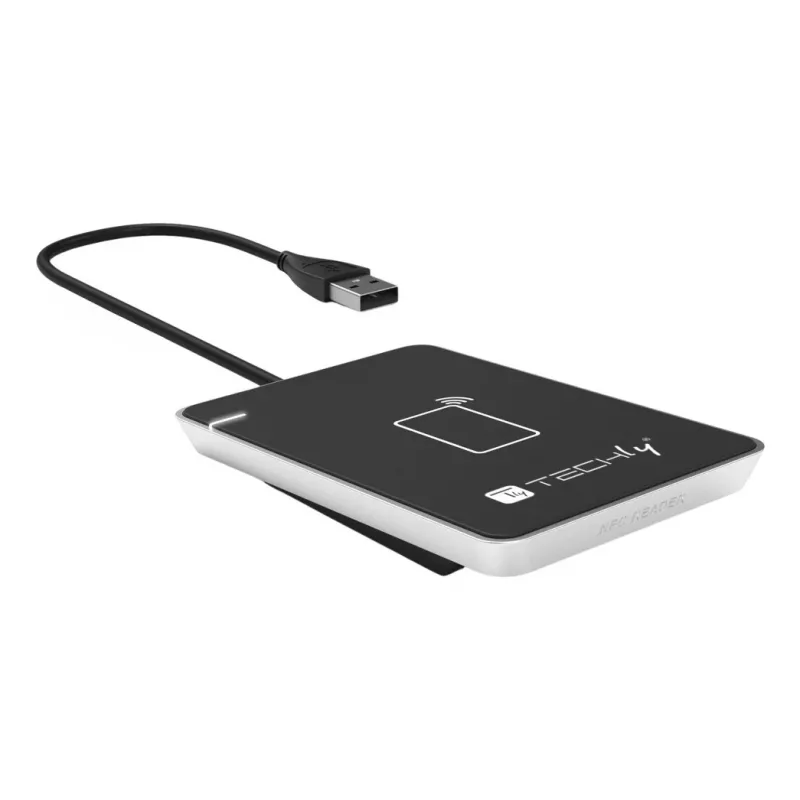 Techly I-CARD CAM-CIE RFID-Lesegerät USB Schwarz, Silber