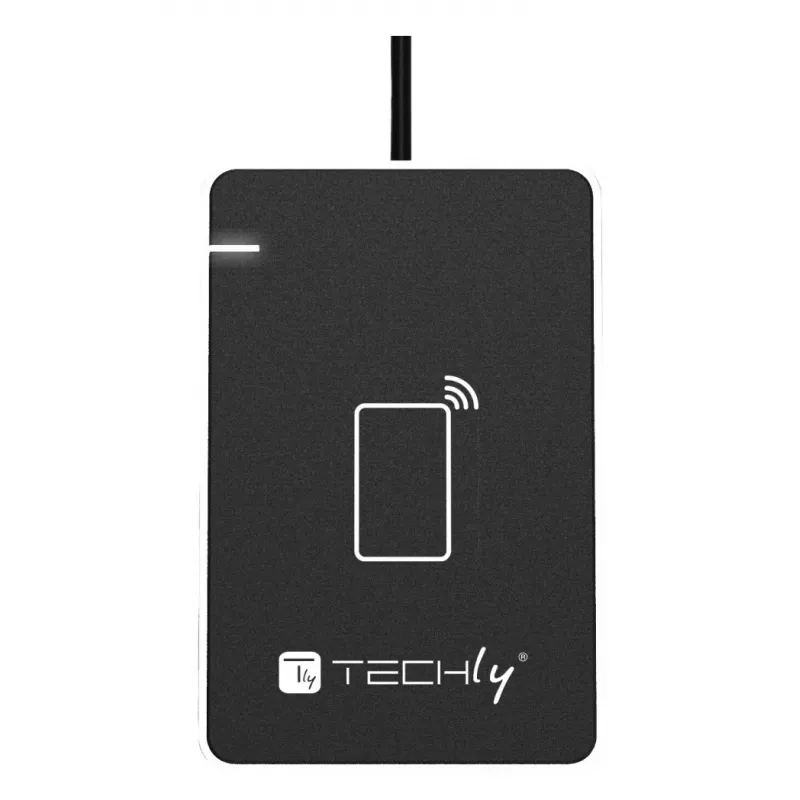 Techly I-CARD CAM-CIE RFID-Lesegerät USB Schwarz, Silber