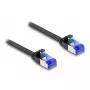 Netzwerkkabel DeLOCK RJ45 Flach-Patchkabel Stecker auf Stecker Cat.6A 0,5 m schwarz