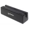 Manhattan USB-A Magnetstreifenkartenleser, Dreispurleser, Tastaturkeil-Decoder, Kabel 1,5 m, Schwarz, Drei Jahre Garantie