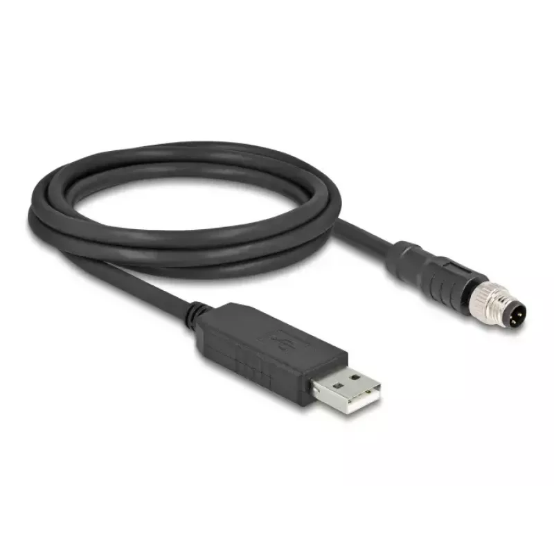 DeLOCK Sensor-/Aktorkabel 1,8 m M8 USB 2.0 Typ-A Schwarz 64258