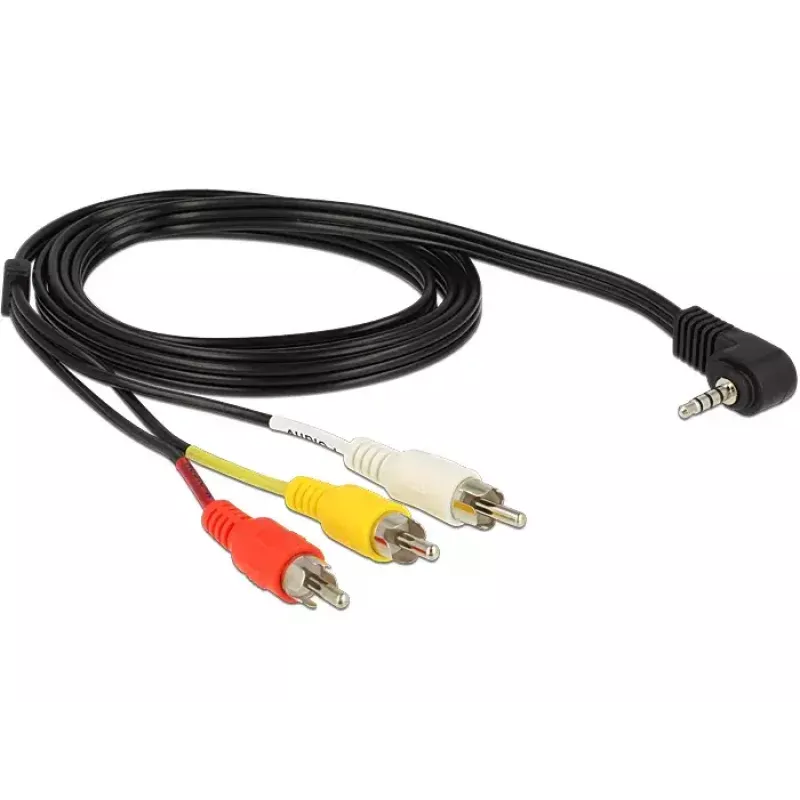 Audiokabel DeLOCK 84724 1,5m 3,5mm 3 x RCA Schwarz