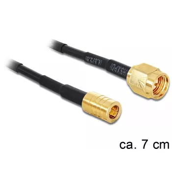 Signalkabel DeLOCK 88474 0,07m Gold Schwarz