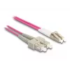 DeLOCK LWL-Kabel LC Duplex auf SC Duplex OM4 2m