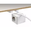 DeLOCK 11497 3-fach Steckdosenwürfel mit 1,5 m Verlängerungskabel, USB-Ladegerät, Kindersicherung, Weiß