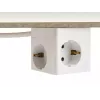 DeLOCK 11497 3-fach Steckdosenwürfel mit 1,5 m Verlängerungskabel, USB-Ladegerät, Kindersicherung, Weiß