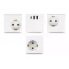 DeLOCK 11497 3-fach Steckdosenwürfel mit 1,5 m Verlängerungskabel, USB-Ladegerät, Kindersicherung, Weiß