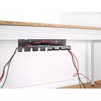 Kabelhalter DeLOCK 88031 Untertischmontage schwarz 2 Stück Set