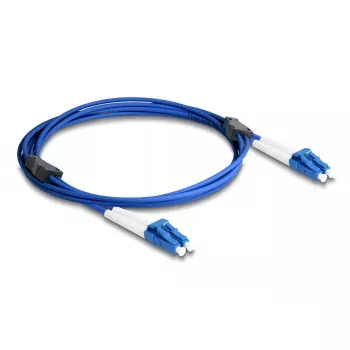 DeLOCK Lichtwellenleiter-Kabel LC Duplex auf LC Duplex Singlemode OS2 2m