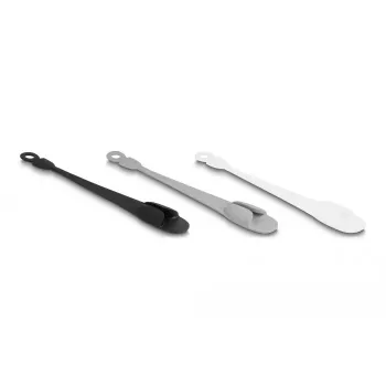 Kabelhalter DeLOCK 18427 selbstklebendes Set 3 Stück schwarz grau weiß
