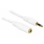 Audiokabel 3,5 mm M-F DeLOCK 83771 5 m Weiß