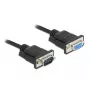 DeLOCK 86619 Serielles Verlängerungskabel, DB-9 Stecker auf DB-9 Buchse, 4 m, Schwarz