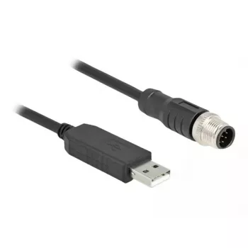 DeLOCK Sensor-/Aktor-Kabel 1,8 m M12 USB 2.0 Typ-A Schwarz