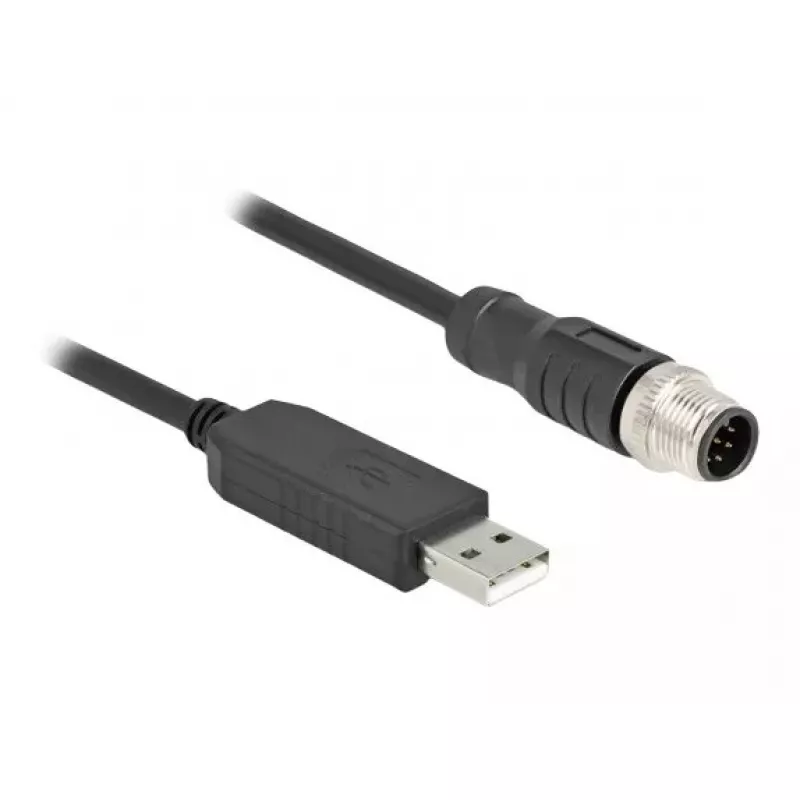 DeLOCK Sensor-/Aktor-Kabel 1,8 m M12 USB 2.0 Typ-A Schwarz