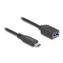 DeLOCK USB-Kabel 10 Gbps Typ-C-Stecker auf Typ-A-Buchse 50 cm