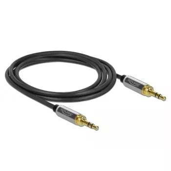 Audiokabel DeLOCK 85785 1m 3,5mm Schwarz Grau