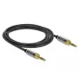 Audiokabel DeLOCK 85785 1m 3,5mm Schwarz Grau