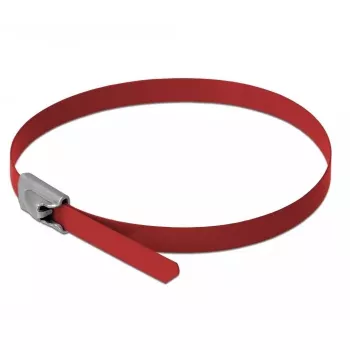 Kabelbinder DeLOCK 18779 Edelstahl Rot 400 mm 10 Stück