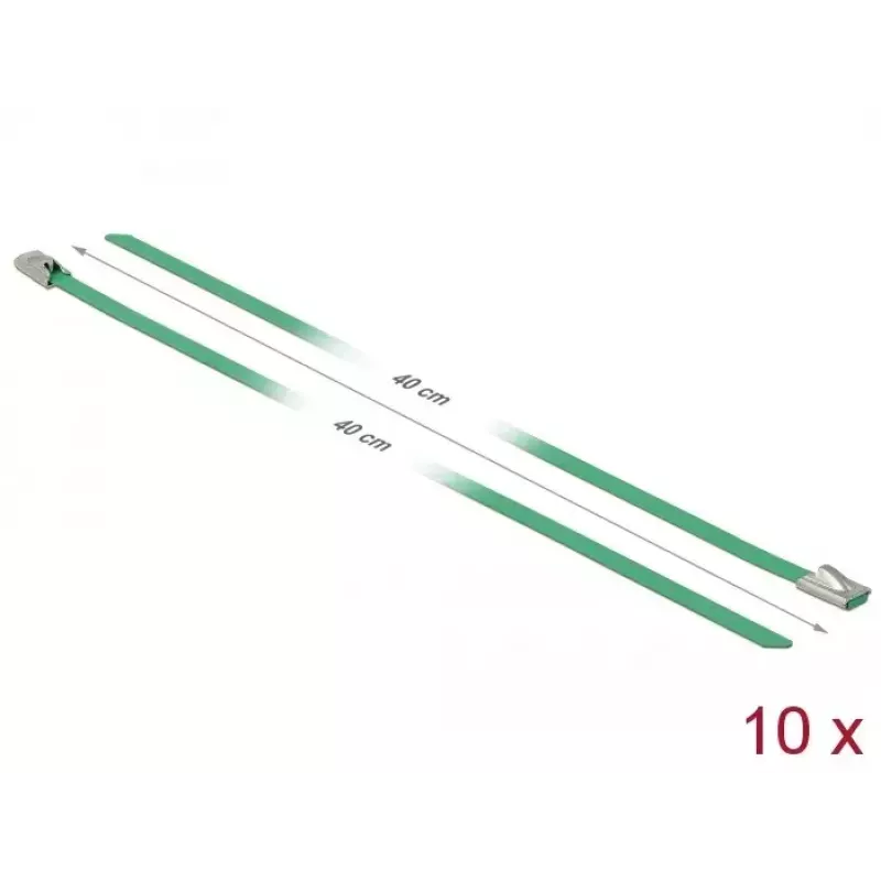Kabelbinder DeLOCK 18803 Edelstahl Grün 400mm 10 Stück