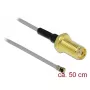 Koaxialkabel DeLOCK 90404 0,5 m SMA MHF Schwarz Gold Grau