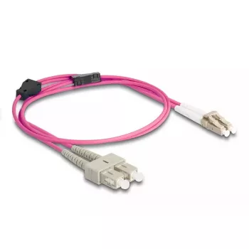 DeLOCK Glasfaserkabel LC Duplex auf SC Duplex OM4 1 m