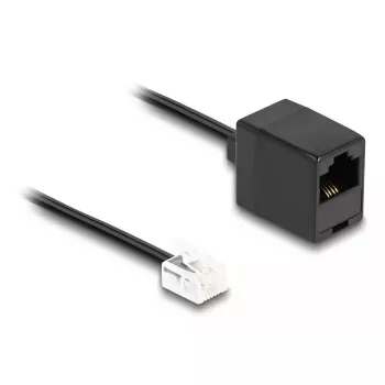 DeLOCK Telefonkabel RJ11-Stecker auf RJ45-Buchse schwarz 5 m