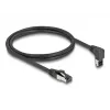Netzwerkkabel DeLOCK RJ45 Cat.8.1 90° 3m Schwarz